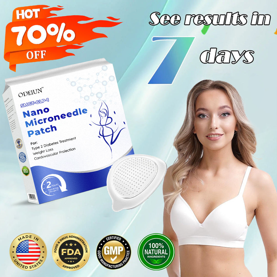 Odeiun™ Tirzepatide Nano-Microneedle Patch – Pain-Free Sugar Control & Natural Fat Metabolism