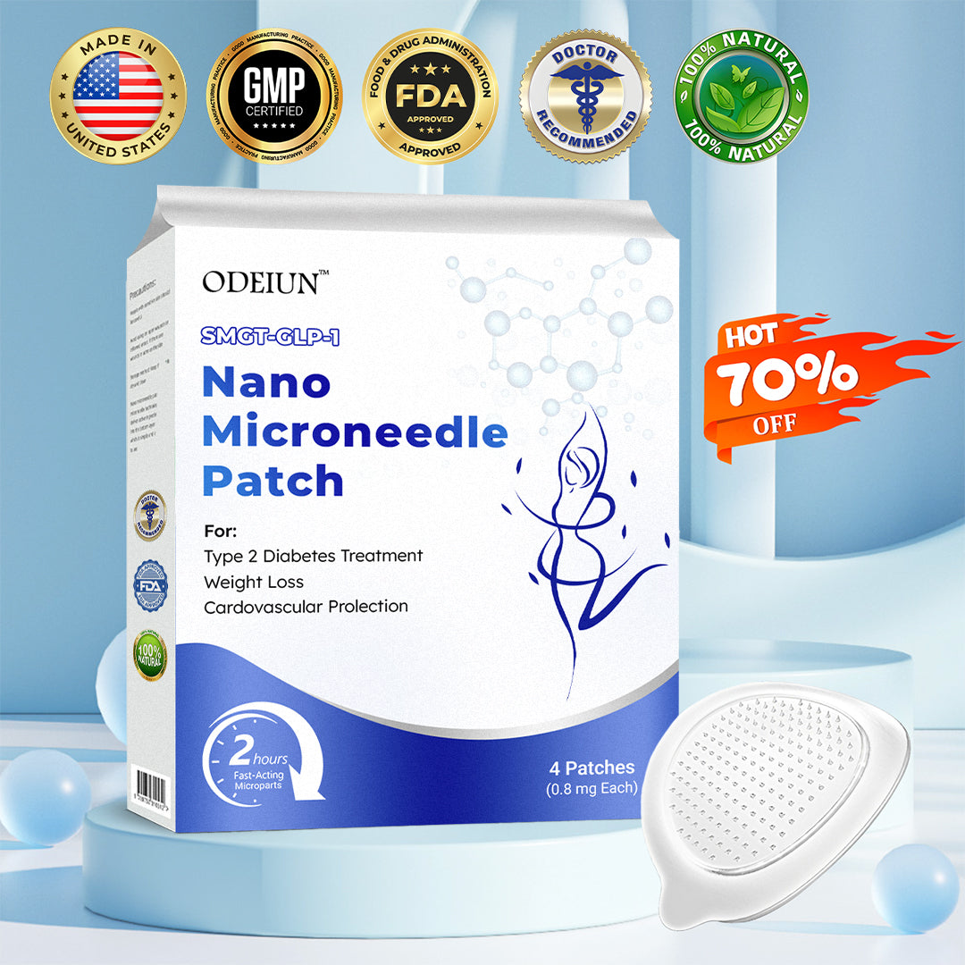 Odeiun™ Tirzepatide Nano-Microneedle Patch – Pain-Free Sugar Control & Natural Fat Metabolism