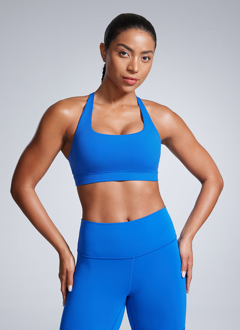 Butterbreeze Square Neck Sports Bras Criss Cross Back