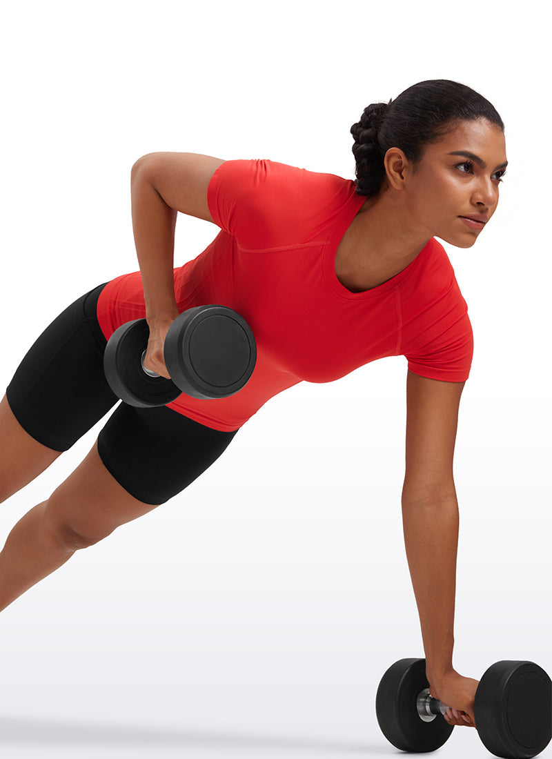 Seamless Hip-Length Short Sleeves