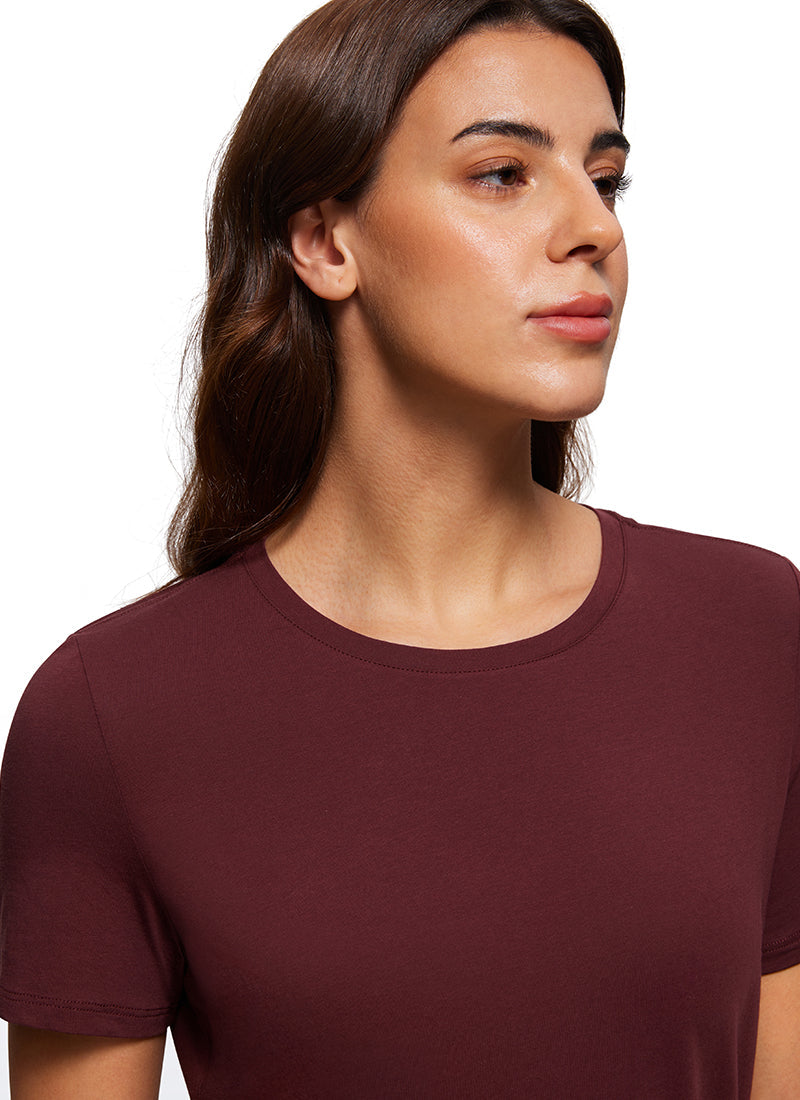 Pima Cotton Short Sleeves Round Neck