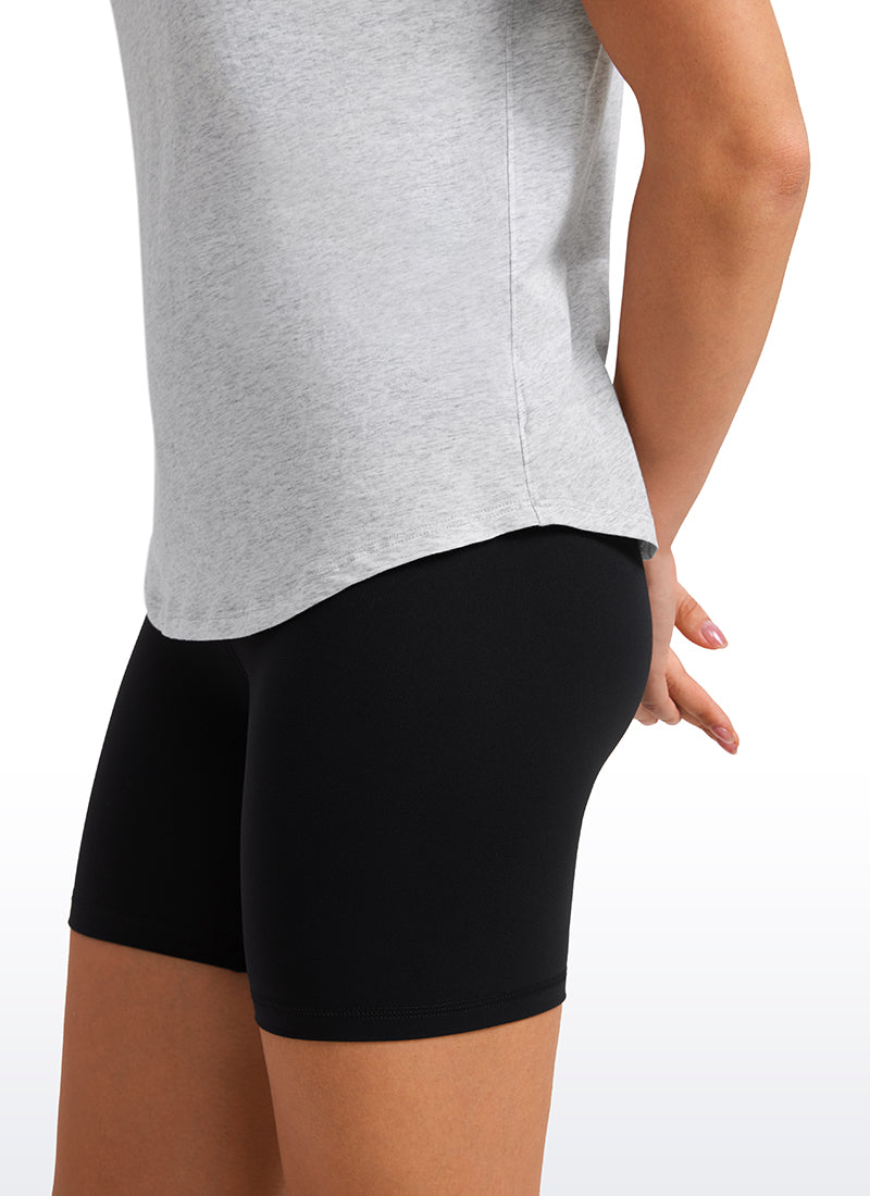 Pima Cotton Short Sleeves Round Neck
