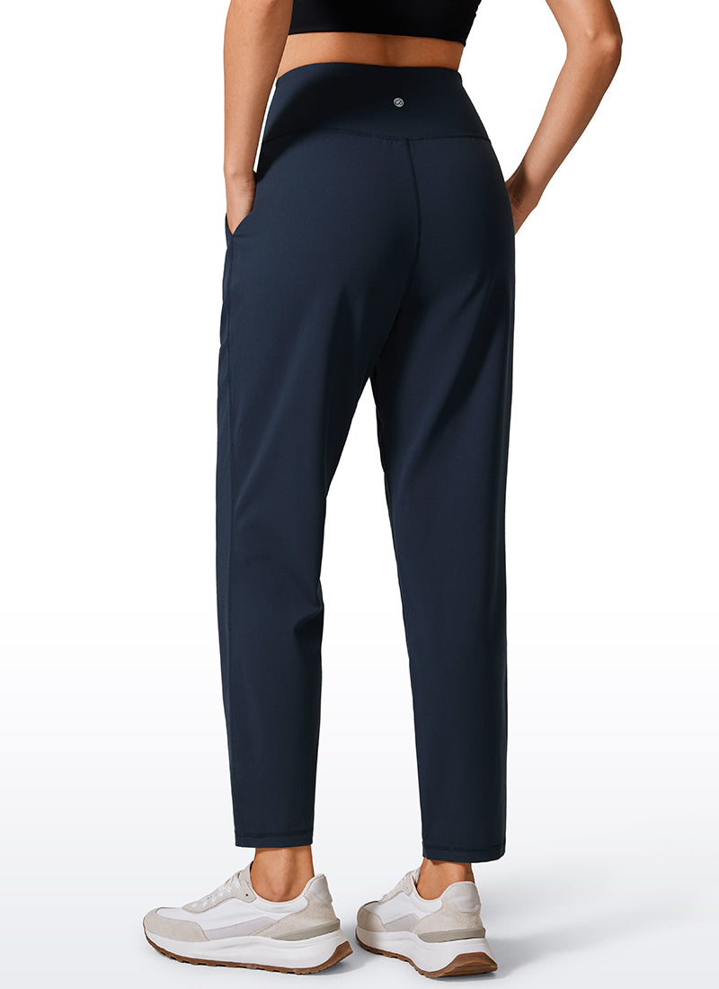 Butterlift Tapered Front Pleated Pants with Pockets 27¡®¡¯
