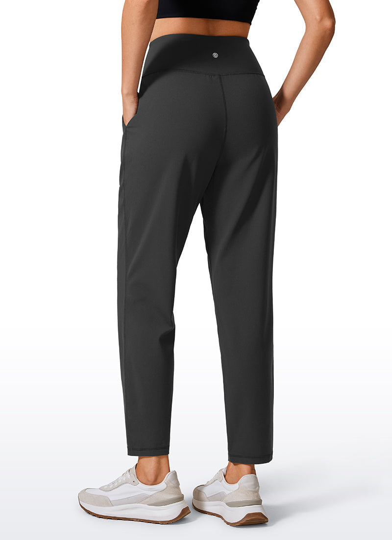 Butterlift Tapered Front Pleated Pants with Pockets 27¡®¡¯