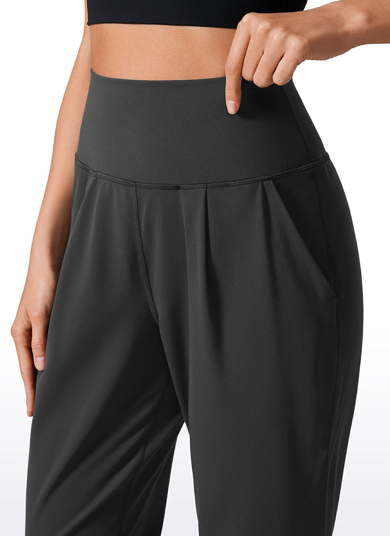 Butterlift Tapered Front Pleated Pants with Pockets 27¡®¡¯
