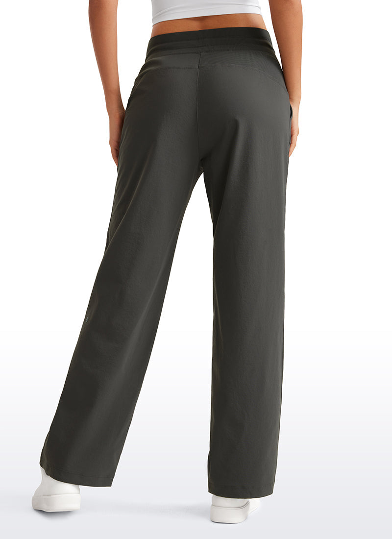 Strech Straight Leg Casual Pants 30'' - High Rise
