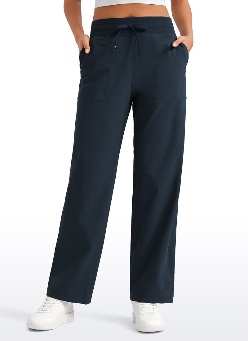 Strech Straight Leg Casual Pants 30'' - High Rise