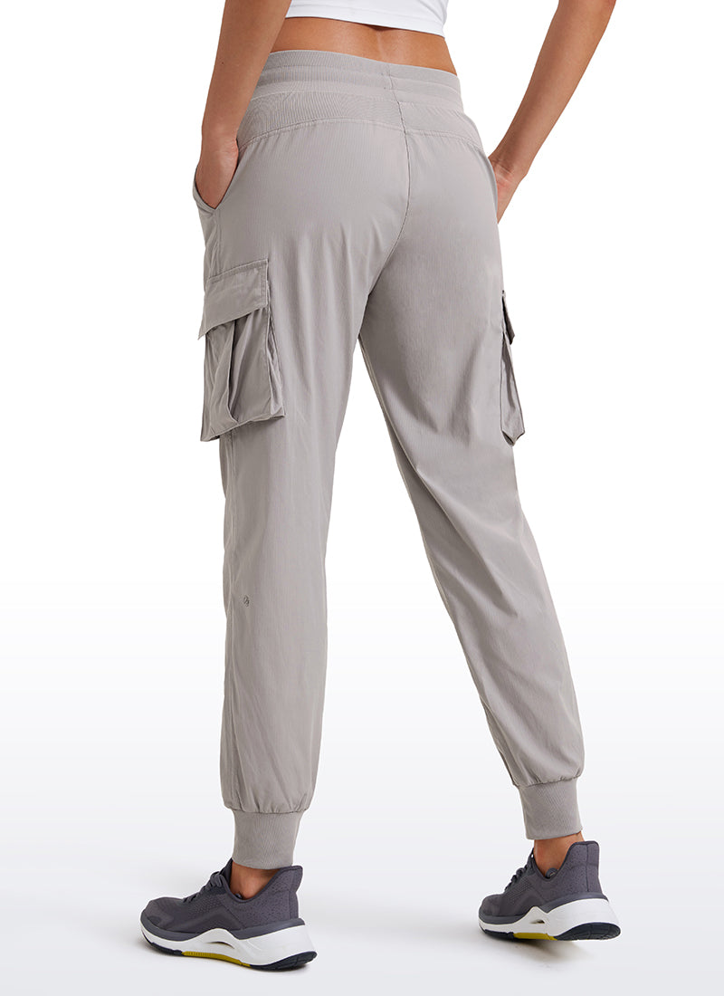 Lightweight Mid Rise Joggers with Pockets 28.5'' - Ruched