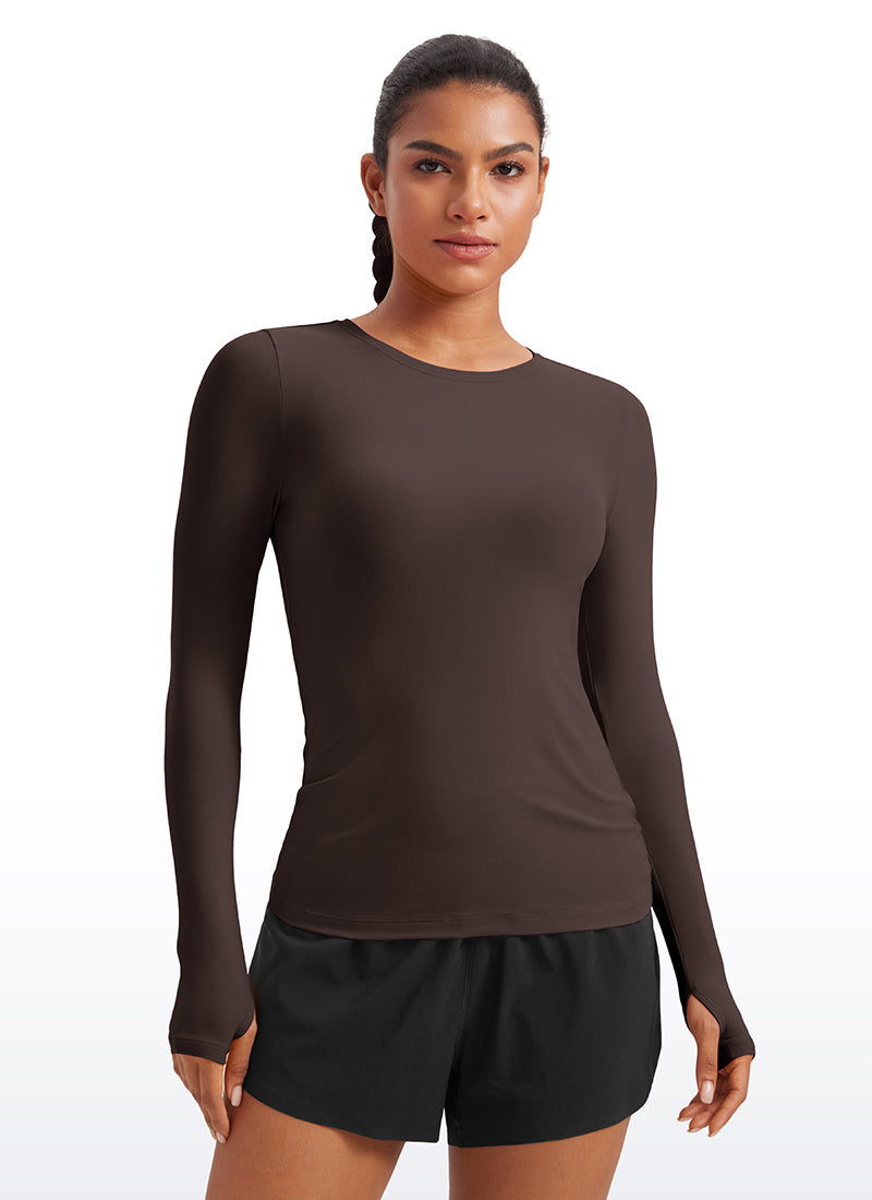 Cloudweight Lightweight Workout Crewneck Long Sleeve with Thumb Hole