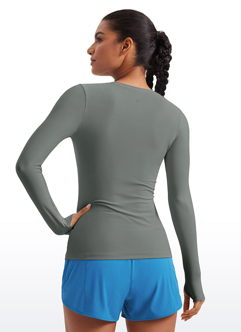 Cloudweight Lightweight Workout Crewneck Long Sleeve with Thumb Hole