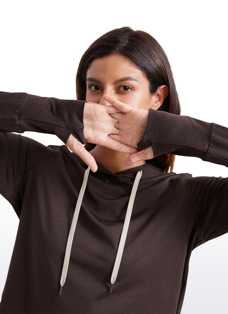 Lightweight Pullover Hoodies with Thumb Holes